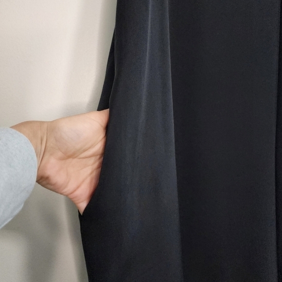 Alice and Olivia Vintage Black silver glass Rhinestone Silk mini dress 20s 60s - Picture 6 of 12